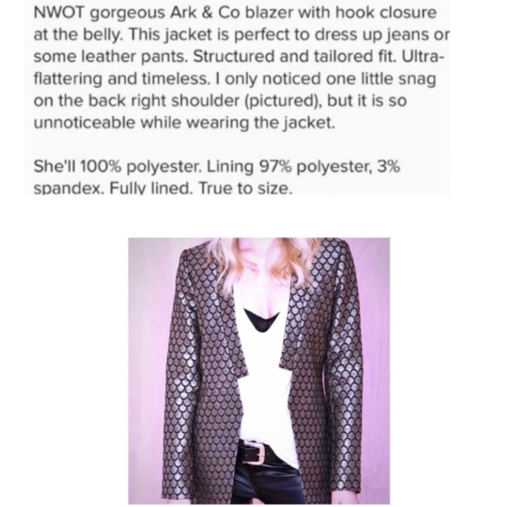 Glam/Rocker Chic/Black Tie/ Blazer Small - Picture 2 of 12